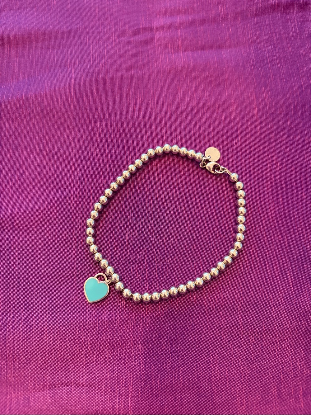 Tiffany and Co Bead Bracelet Return To Tiffany Blue Heart Tag